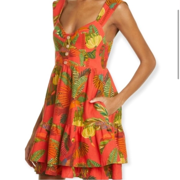 FARM Rio Red Tropical Mini Dress - Picture 10 of 16